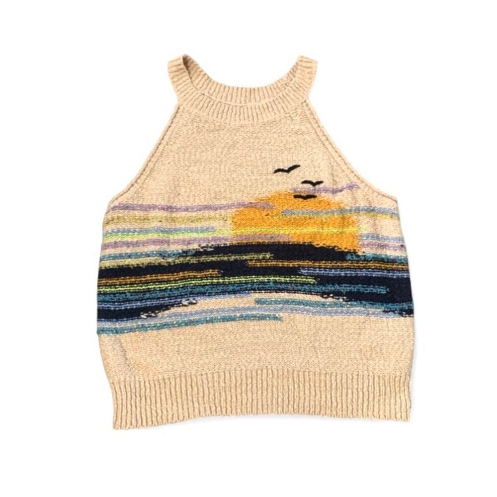 Pilcro Anthropologie Graphic Sweater Tank